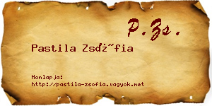 Pastila Zsófia névjegykártya